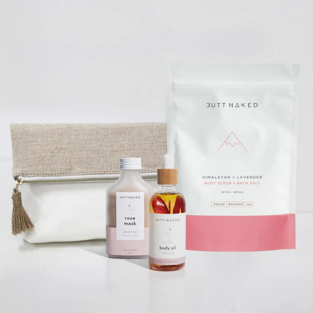 A Butt Naked Body Gift Set that can be delivered Australia-wide by Wholesome Gift Hub.