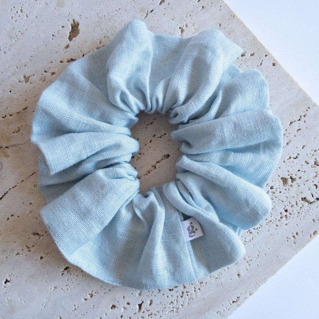 Colourful Linen scrunchies that can be used for any up and go hair style.